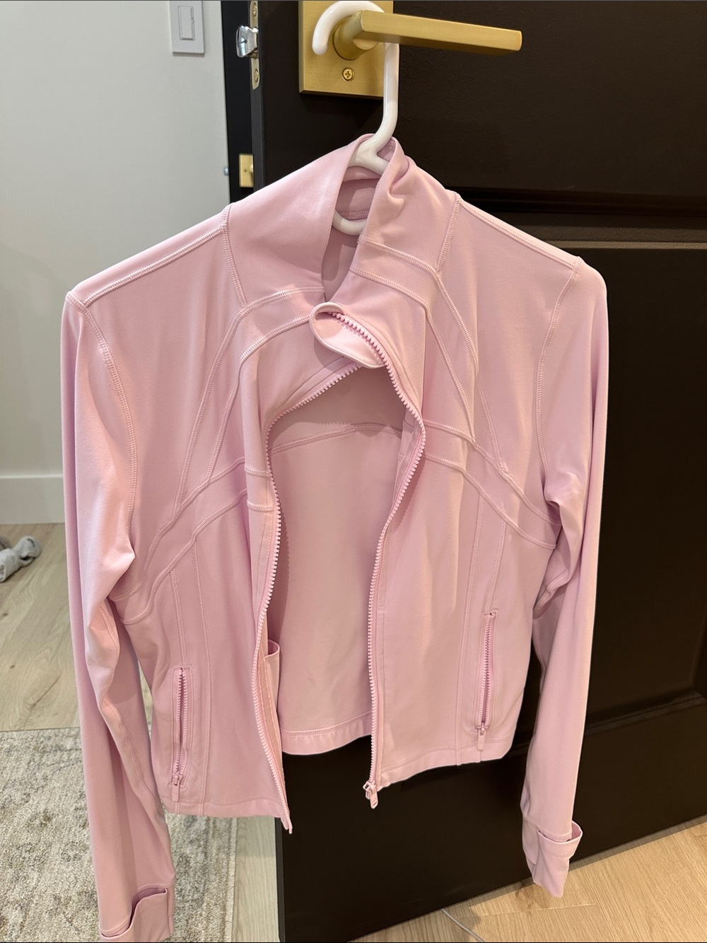 lululemon athletica Light Pink Bomber Jacket with Zip Pockets